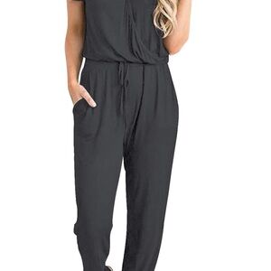 Elegant Dark Gray Women's Jumpsuit